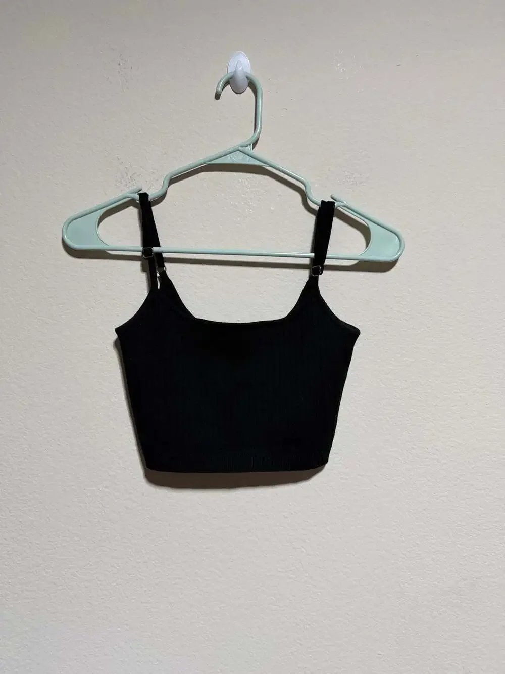 Intimately Free People Black Ribbed Seamless Crop Tank Top Size XS